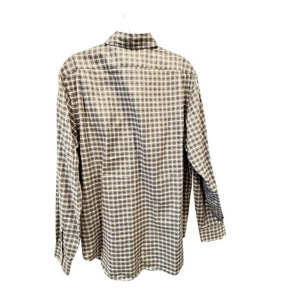 Polo Ralph Lauren Mens Plaid Long-Sleeve Button-Down Shirt Gray/Blue Cotton Size - Picture 2 of 7